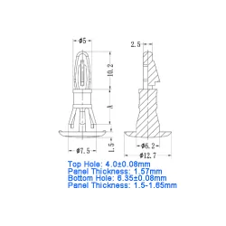GLCBSC7 / RLCBSR1 / Flachkopf-Abstandshalter | Gecko Fastener GmbH 2