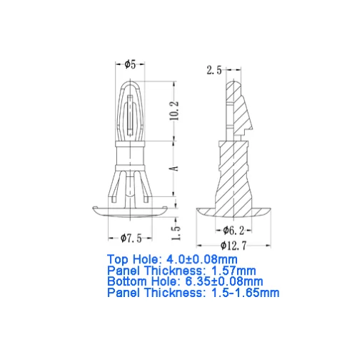 GLCBSC7 / RLCBSR1 / Distanziatore a testa piatta | Gecko Fastener GmbH
