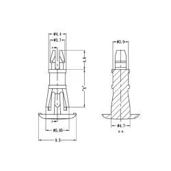 GLCBSC8 / RLCBSPR / Distanziatore a testa piatta | Gecko Fastener GmbH 2