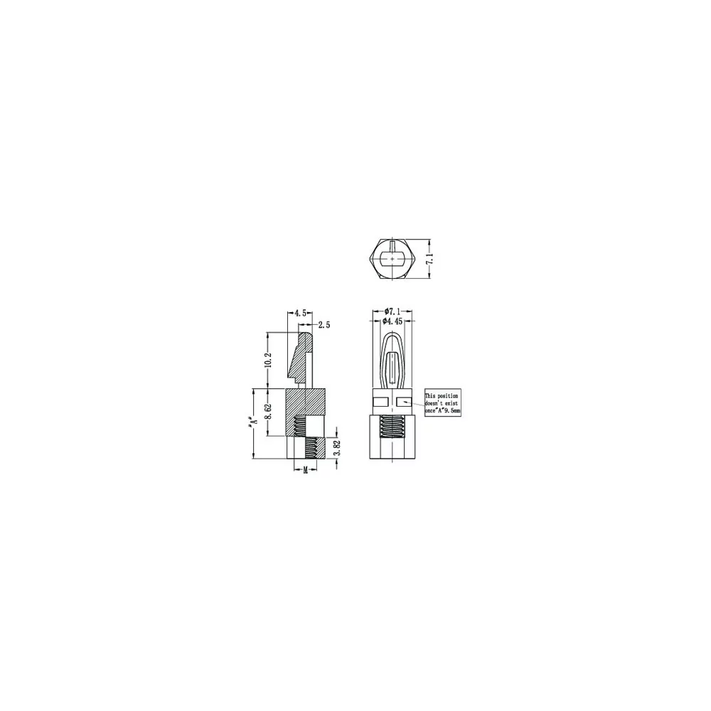GLCBS-TF / LCBS-TF | Spacer external thread M4 | Gecko Fastener GmbH