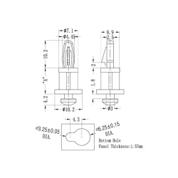 GKSLBN / KSLBN | Entretoise à baïonnette | Gecko Fastener GmbH 2