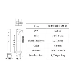 GVMCGLE / VMCGLE | Guida verticale per PCB | Gecko Fastener GmbH 2
