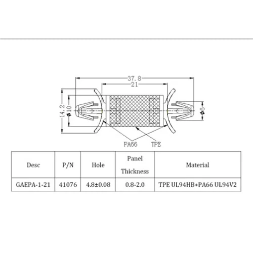 GAEPA / HSCBS | Afstandshouder voor trillingsdemping | Gecko Fastener GmbH