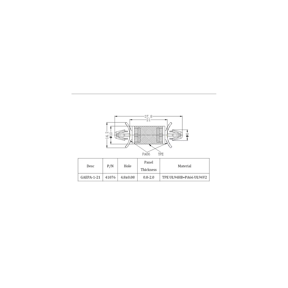 GAEPA / HSCBS | Afstandshouder voor trillingsdemping | Gecko Fastener GmbH