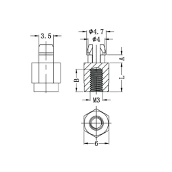 TCBP | Distanziale a scatto per filettatura M3 | Gecko Fastener GmbH 2