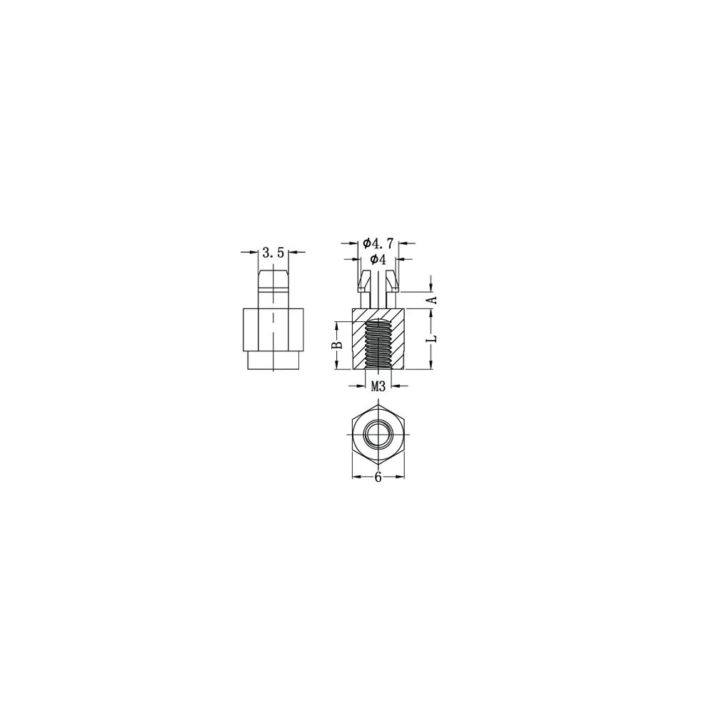 TCBP | Entretoise encliquetable pour filetage M3 | Gecko Fastener GmbH