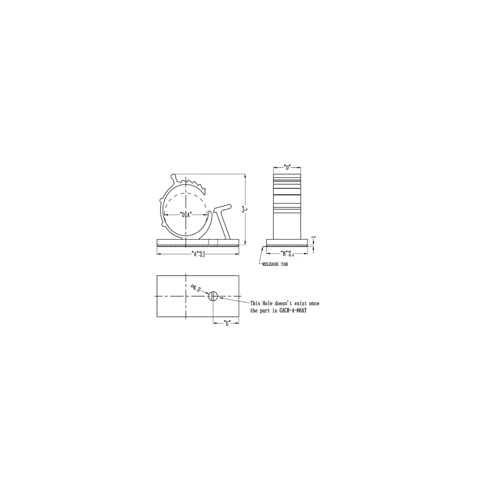 GACR / AKKL | Verstellbarer Kabelhalter klebbar | Gecko Fastener GmbH
