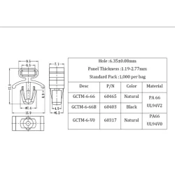 GCTM-6 / FTH-6 | Kabelbinderhalter Leiterplatte | Gecko Fastener GmbH 2