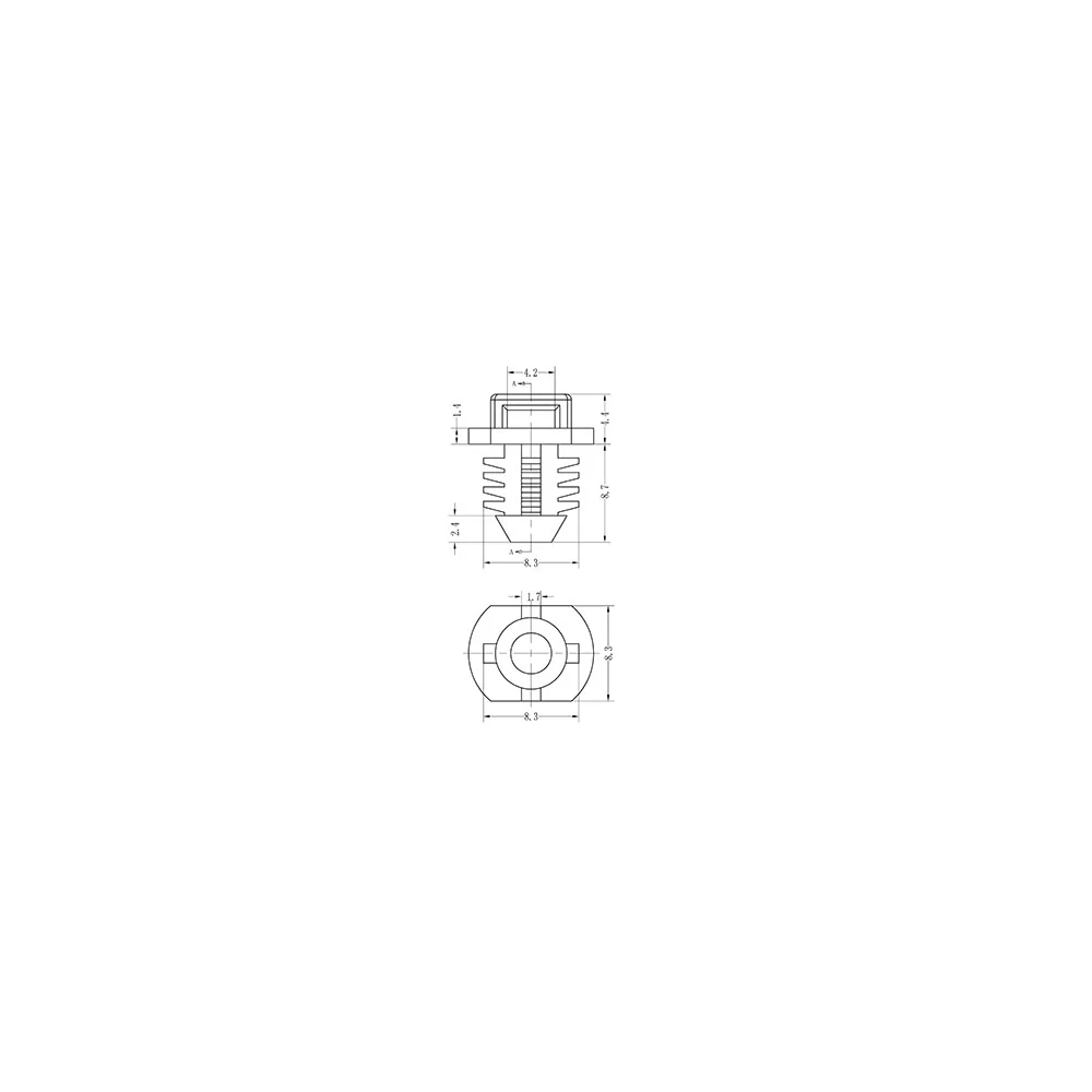GCTM-15 / FTH-15 | Sujetacables a presión | Gecko Fastener GmbH