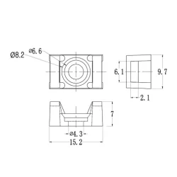 GFTH-13S-01 / FTH-13S | Socle de montage | Gecko Fastener GmbH 2