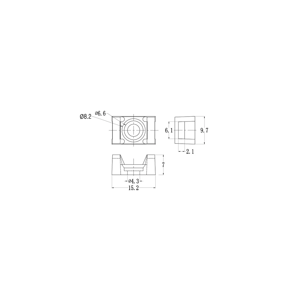 GFTH-13S-01 / FTH-13S | Mounting base | Gecko Fastener GmbH