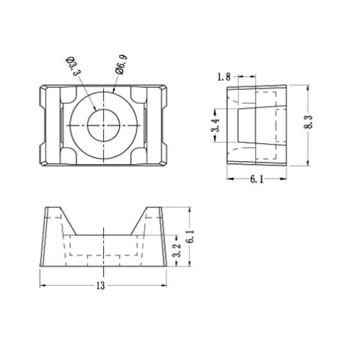 GFTH-28RS / FTH | Base di montaggio / Porta fascette | Gecko Fastener GmbH