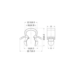 GY-285 | Clip pour câble | Gecko Fastener GmbH 2