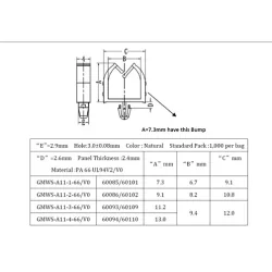 GMWS-A11 / MWSEA | Miniaturkabelhalter | Gecko Fastener GmbH 2