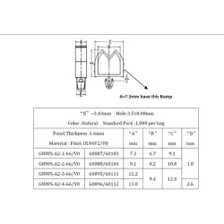 MWSEA / Kabeltülle Zum Eindrücken | Gecko Fastener GmbH 2