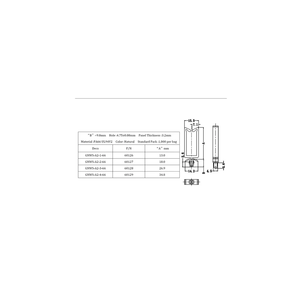 GNWS-A2 / WS-A-2 | Kabelsattel Spreizankerbefestigung | Gecko Fastener GmbH