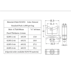 GLWS / LWS | Kabelhouder met vergrendelingsmechanisme | Gecko Fastener GmbH 2