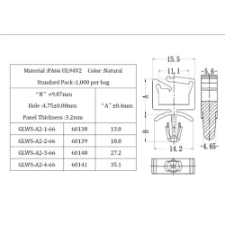 GLWS-A2 / LWS-A-2 | Kabelhouder met uitbreidingsanker | Gecko Fastener GmbH 2