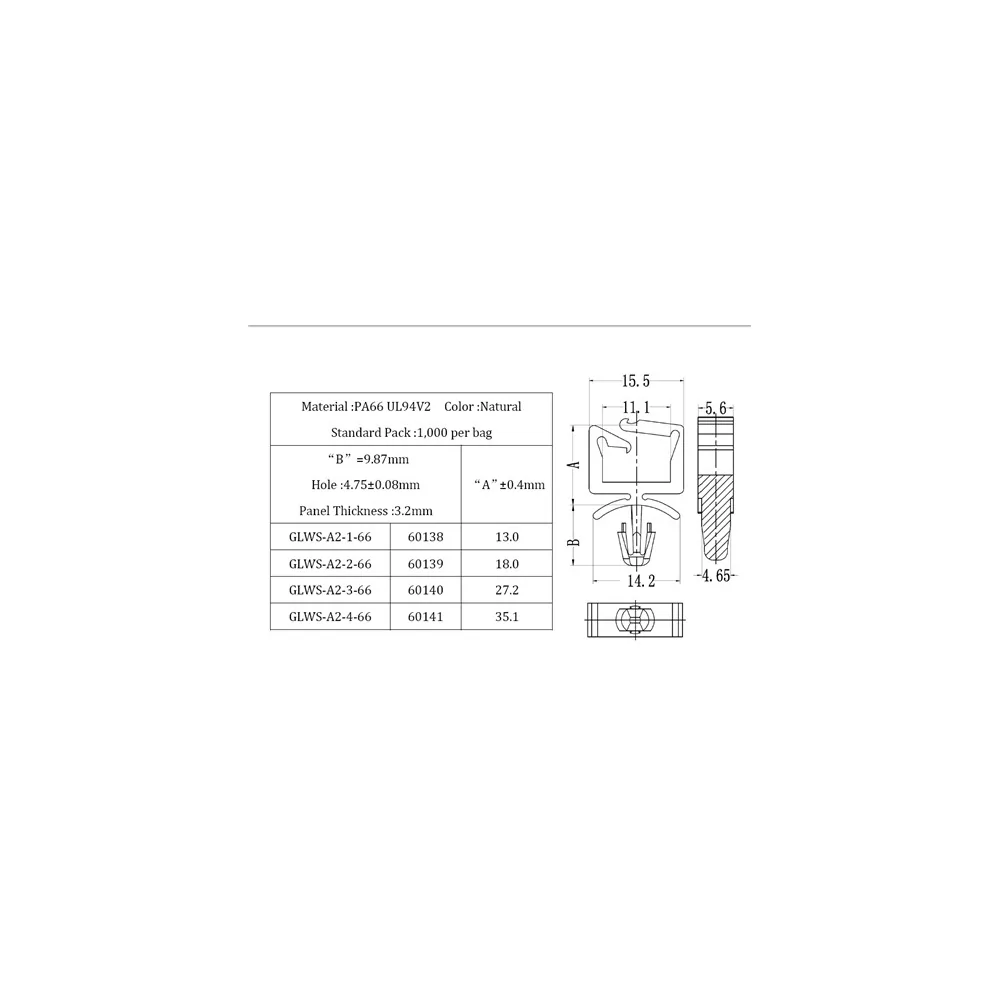 GLWS-A2 / LWS-A-2 | Cable holder with expansion anchor | Gecko Fastener GmbH