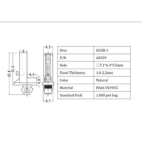 GCGH / CGH | Guida per circuiti stampati | Gecko Fastener GmbH