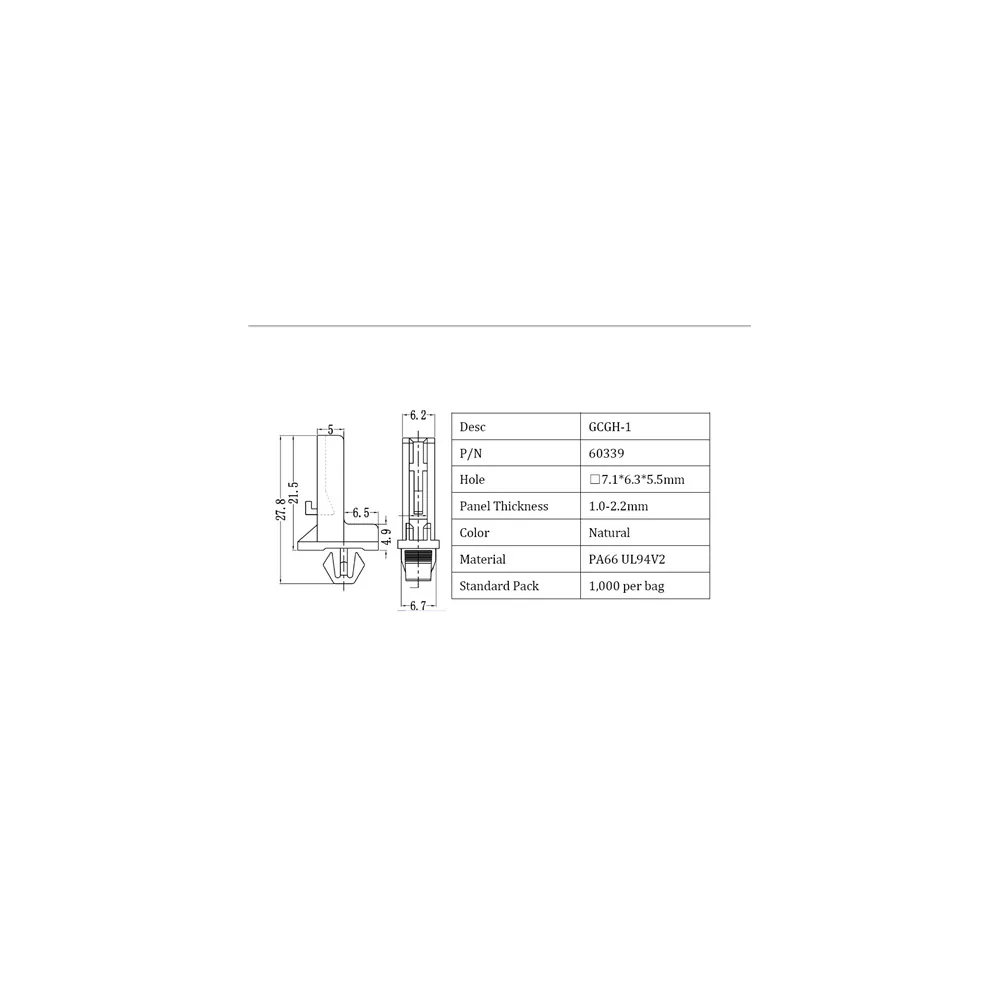 GCGH / CGH | Leiterplattenführung | Gecko Fastener GmbH