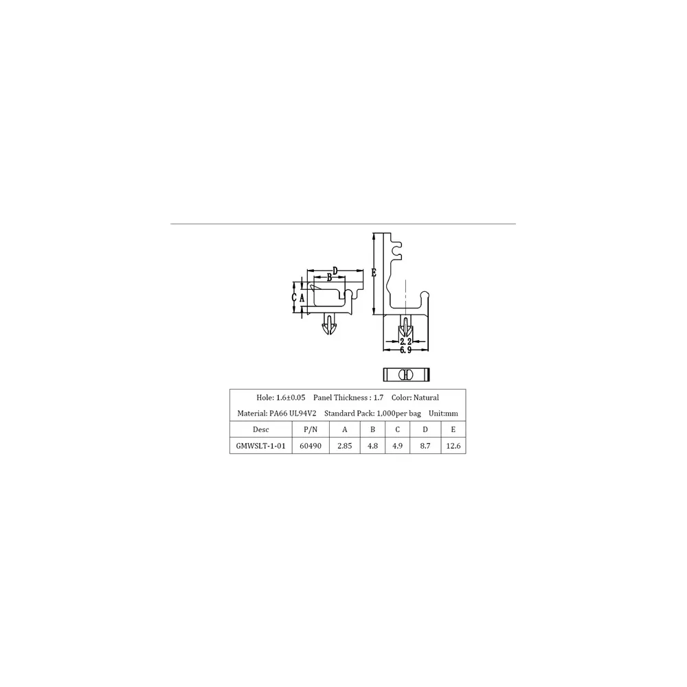 GMWSLT / MWSLT / Kabelhalter mit Verriegelung | Gecko Fastener GmbH