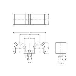 GDHURC / DHURC | Pinza sujetacables de plástico | Gecko Fastener GmbH 2