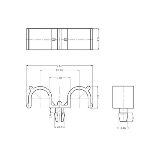 GDHURC / DHURC | Clip per cavi in plastica | Gecko Fastener GmbH