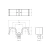 GDHURC 401 - Dubbele kabelklem voor printplaten #2