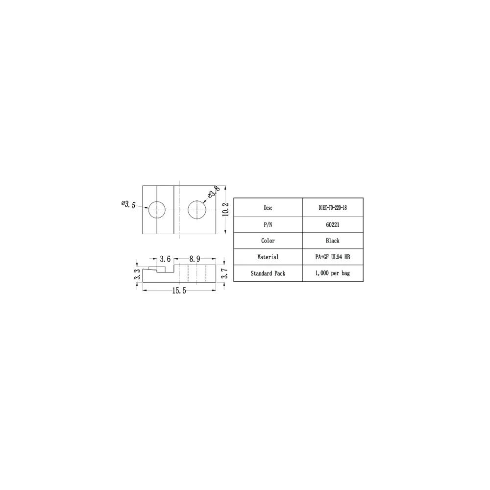GIEC-TO / IEC-TO | Transistor-Halter | Gecko Fastener GmbH