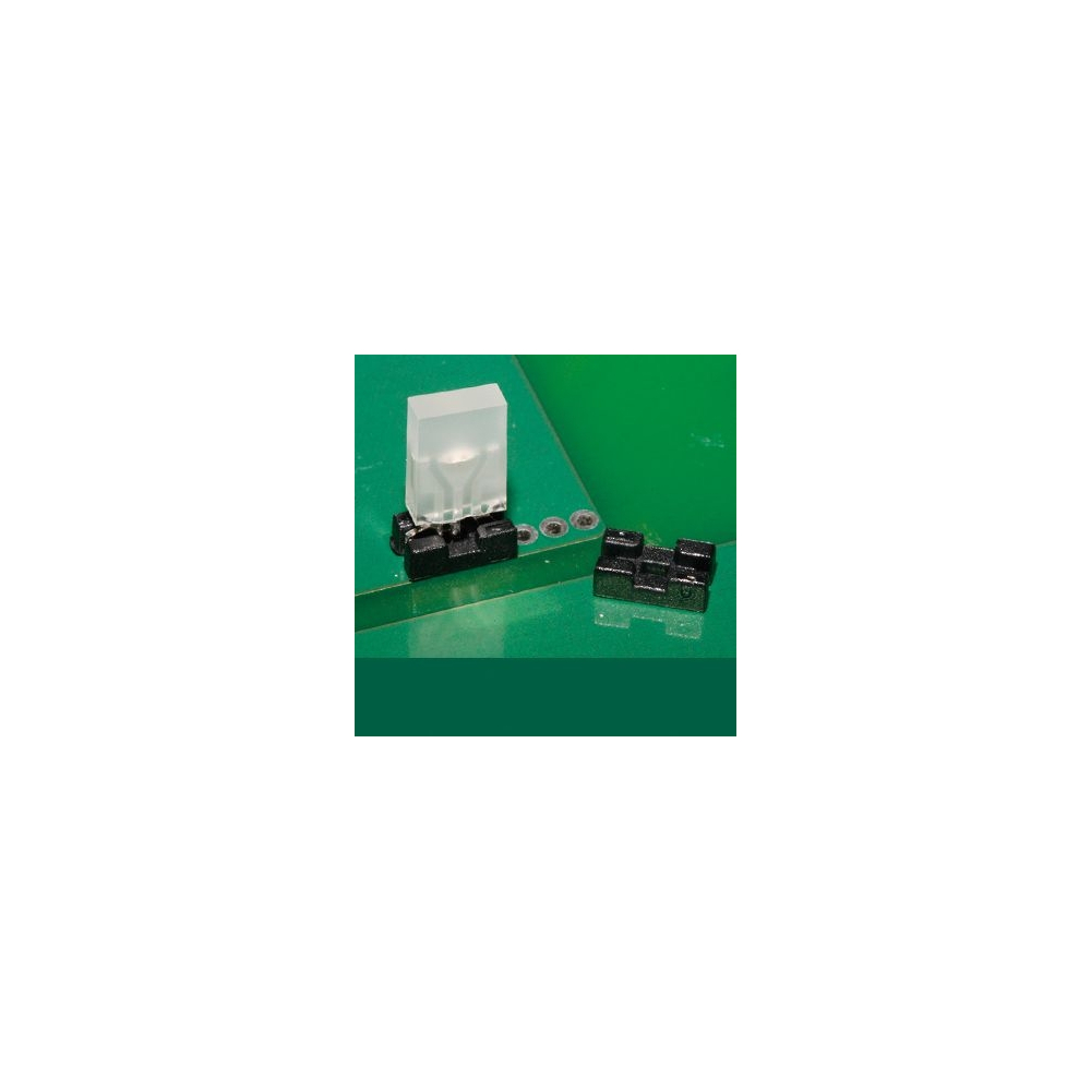 GLED-3x2KQ - 3 pin Quadrate LED Holder | Gecko Fastener GmbH