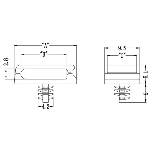 GMBHWSSE / MBHWSSE | Soporte de cables para montaje en agujero ciego