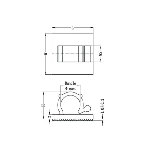 GRA | Sujetacables autoadhesivo | Gecko Fastener GmbH
