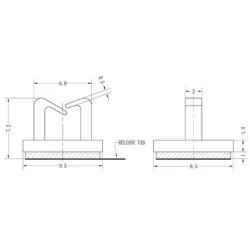 GMWSB-3 / MWSB / Miniaturkabelhalter mit Klebeboden | Gecko Fastener GmbH 2
