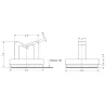 GMWSB Serie 3 - Portacables con superficie adhesiva, base cuadrada #2