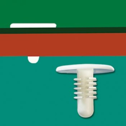 GMBY-12JW - Attache Canoe, plastique, naturel | Gecko Fastener GmbH 2