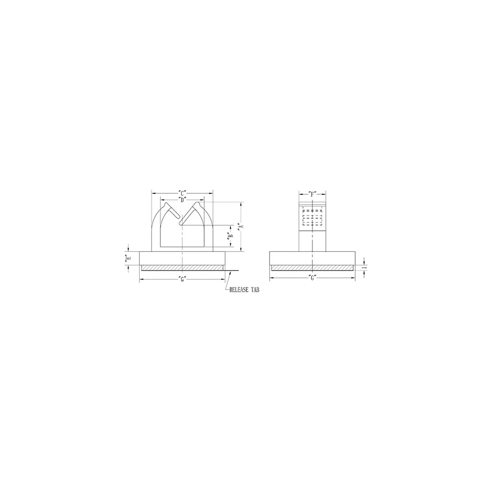 GMWSB2 / MWSEB / Cable management with adhesive base | Gecko Fastener GmbH