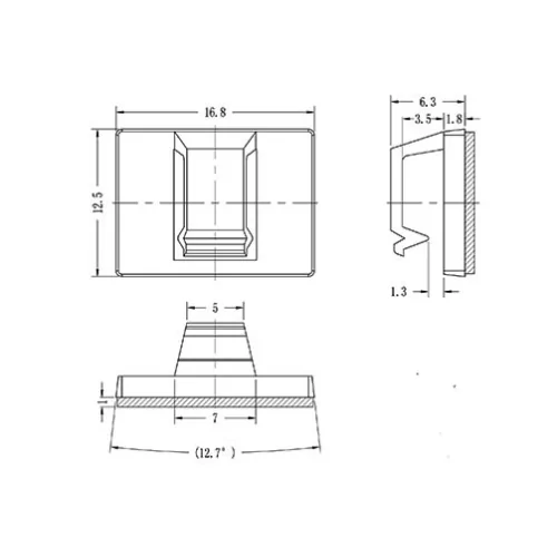 GSN-1 | Cable holder with adhesive base | Gecko Fastener GmbH