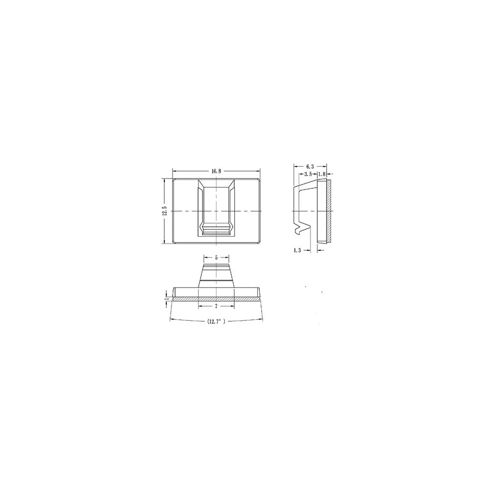 GSN-1 | Soporte para cables con base adhesiva | Gecko Fastener GmbH