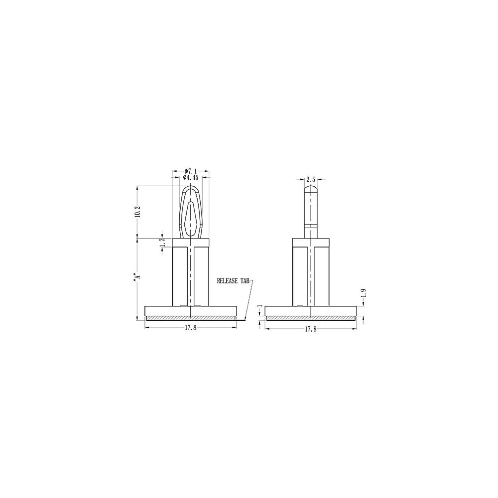 GCBS2 / CBSB | Abstandshalter selbstklebend | Gecko Fastener GmbH