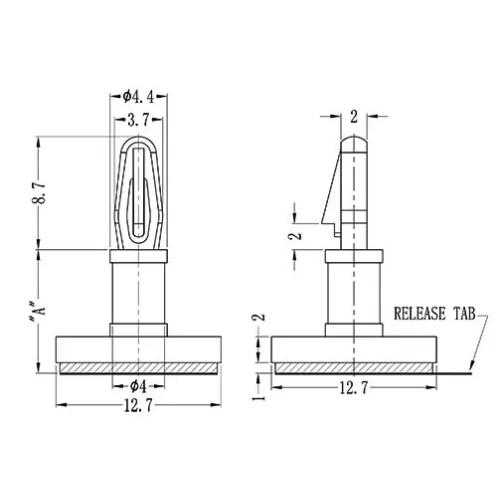 GCBS3 / LCBSBM / Abstandshalter selbstklebend | Gecko Fastener GmbH