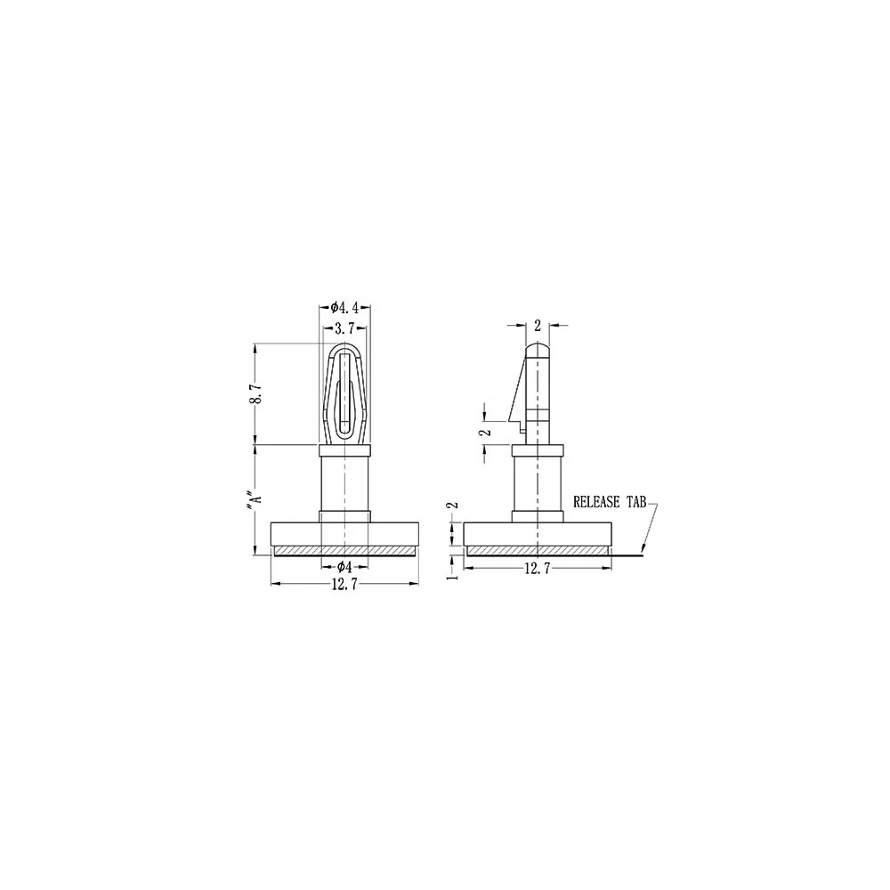 GCBS3 / LCBSBM / Abstandshalter selbstklebend | Gecko Fastener GmbH