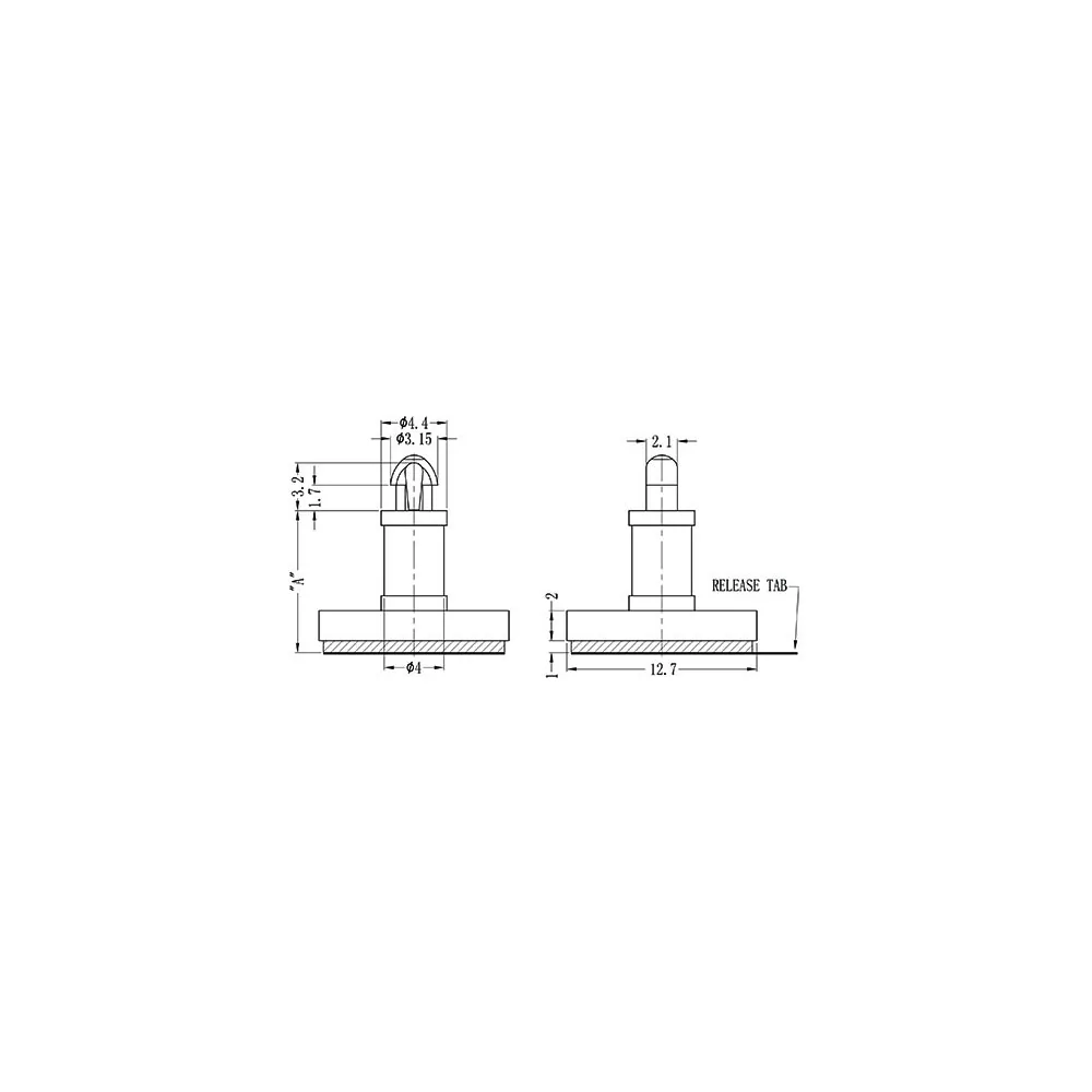 GCBS4 / CBSBT | Zelfklevende afstandhouder | Gecko Fastener GmbH