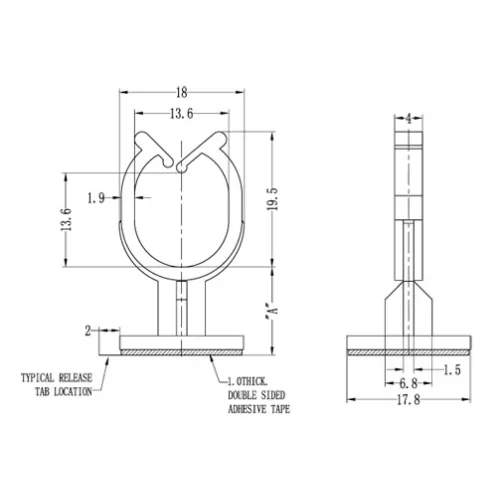 GSHKBS / SHKBS | Sujetacables autoadhesivo | Gecko Fastener GmbH