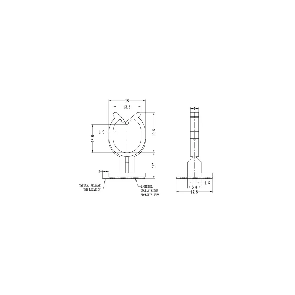GSHKBS / SHKBS | Zelfklevende kabelhouder | Gecko Fastener GmbH