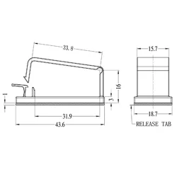 G037 | Ribbon cable holder with adhesive base | Gecko Fastener GmbH 2