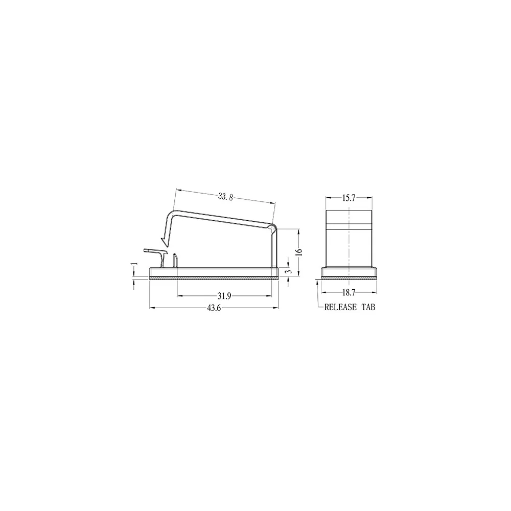 G037 | Support de câble plat avec fond adhésif | Gecko Fastener GmbH