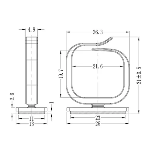 G11491AT / Fibre optic cable holder with adhesive base | Gecko Fastener GmbH