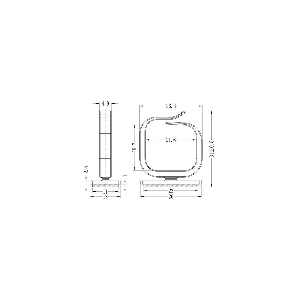 G11491AT / Supporto per cavi in fibra ottica con base adesiva