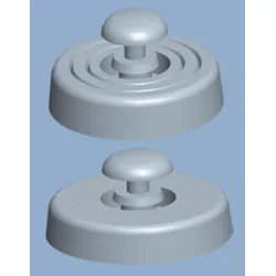 GF-103 / Série FF | Pied de boîtier avec rivets à expansion | Gecko Fastener GmbH